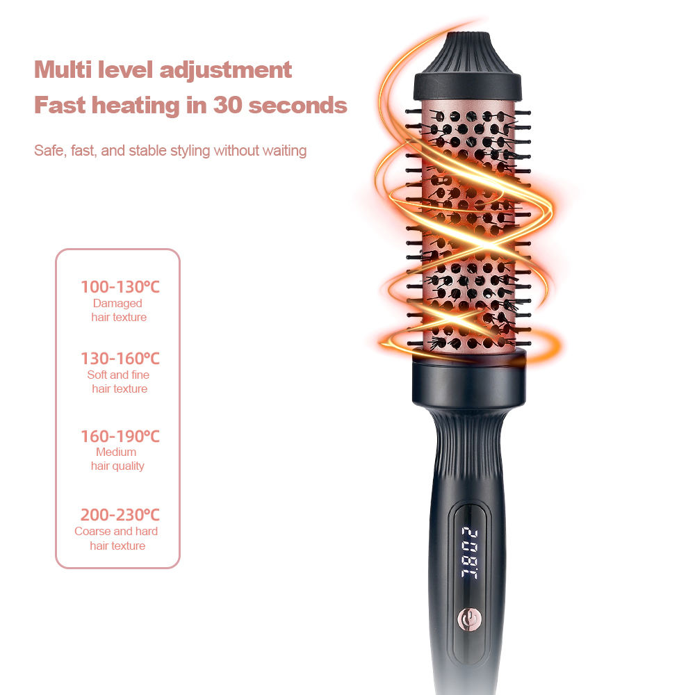 Rose® HairBrush: Multi-styling Hårvolumen og Glansbørste