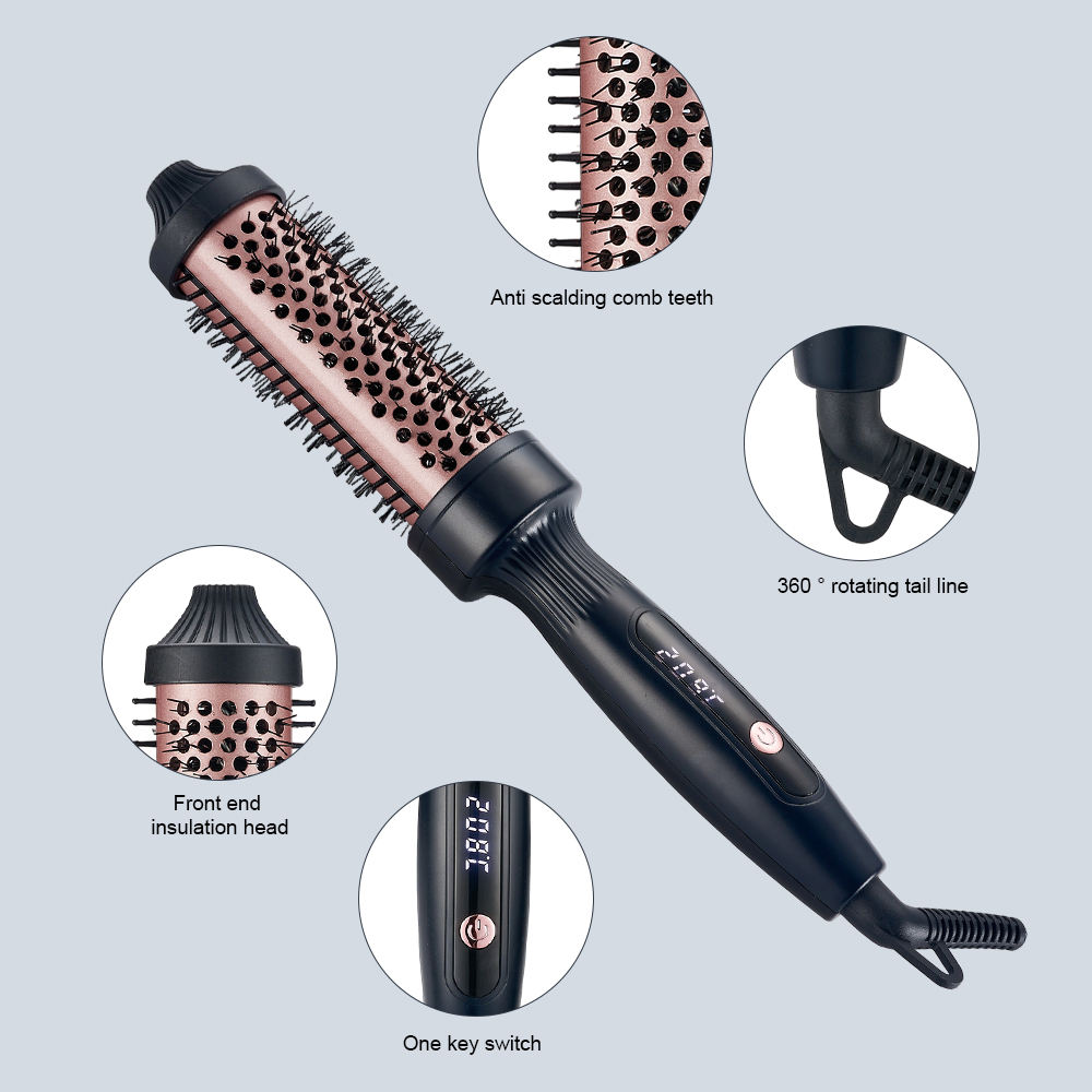 Rose® HairBrush: Multi-styling Hårvolumen og Glansbørste