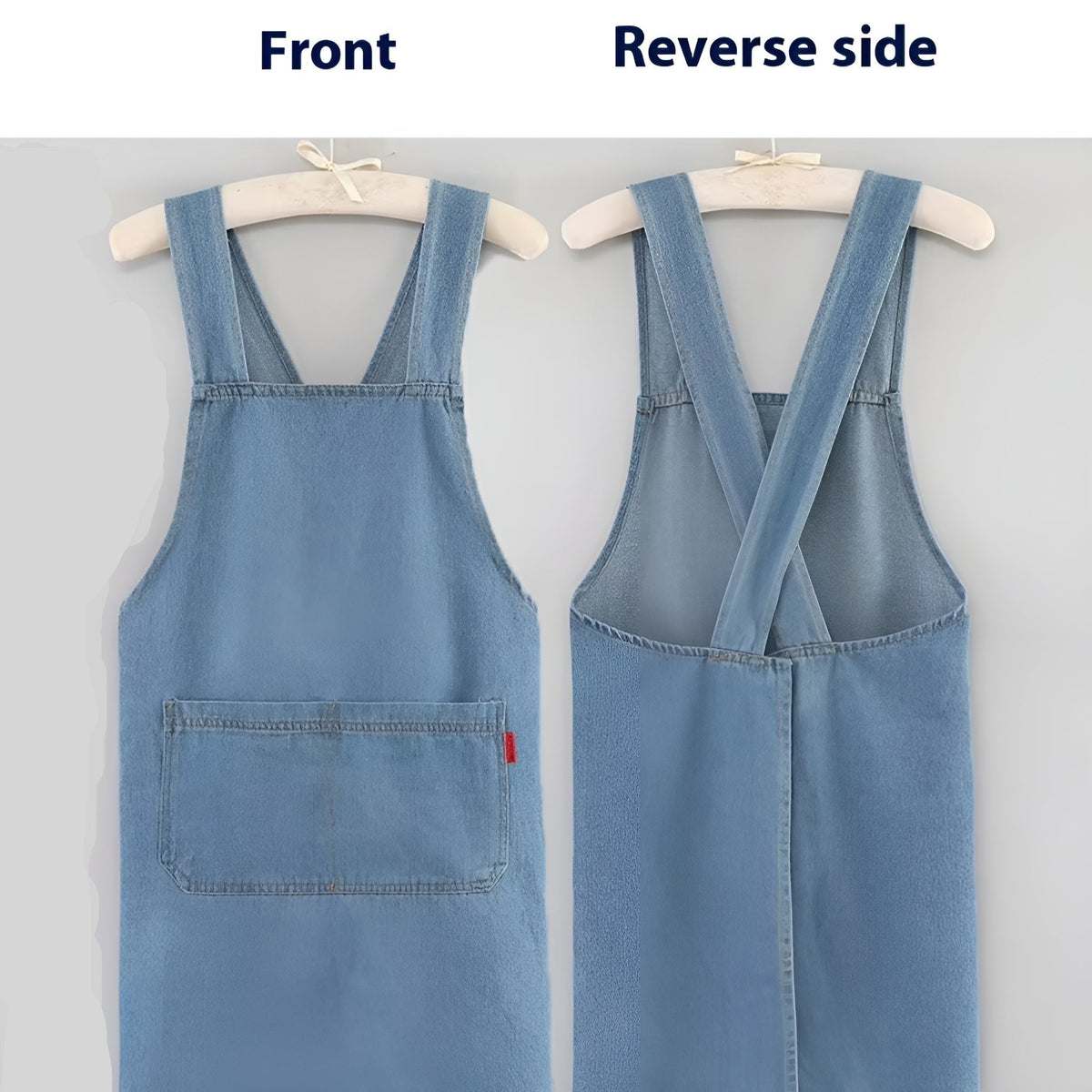 Icone™ DenimApron: Stilfuldt Komfortabelt Cross-Back Denimforklæde