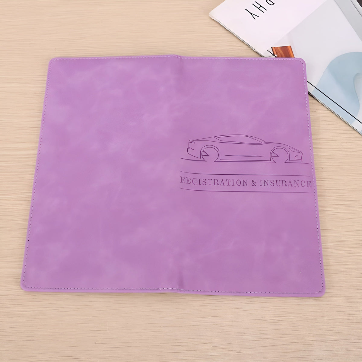 Icone™ DocumentWallet 1+1 GRATIS: Premium Bilregistrering Forsikring Organisator Dokument Tegnebog