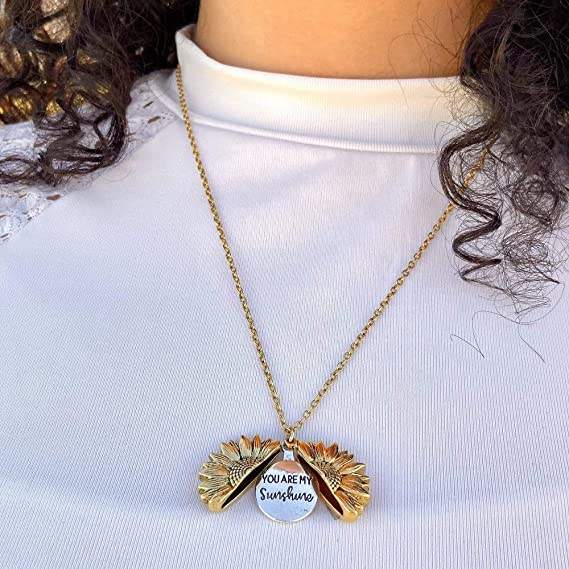 Jewelance™ SunflowerNecklace: "Du Er Min Solstråle" Solsikke Charm Halskæde