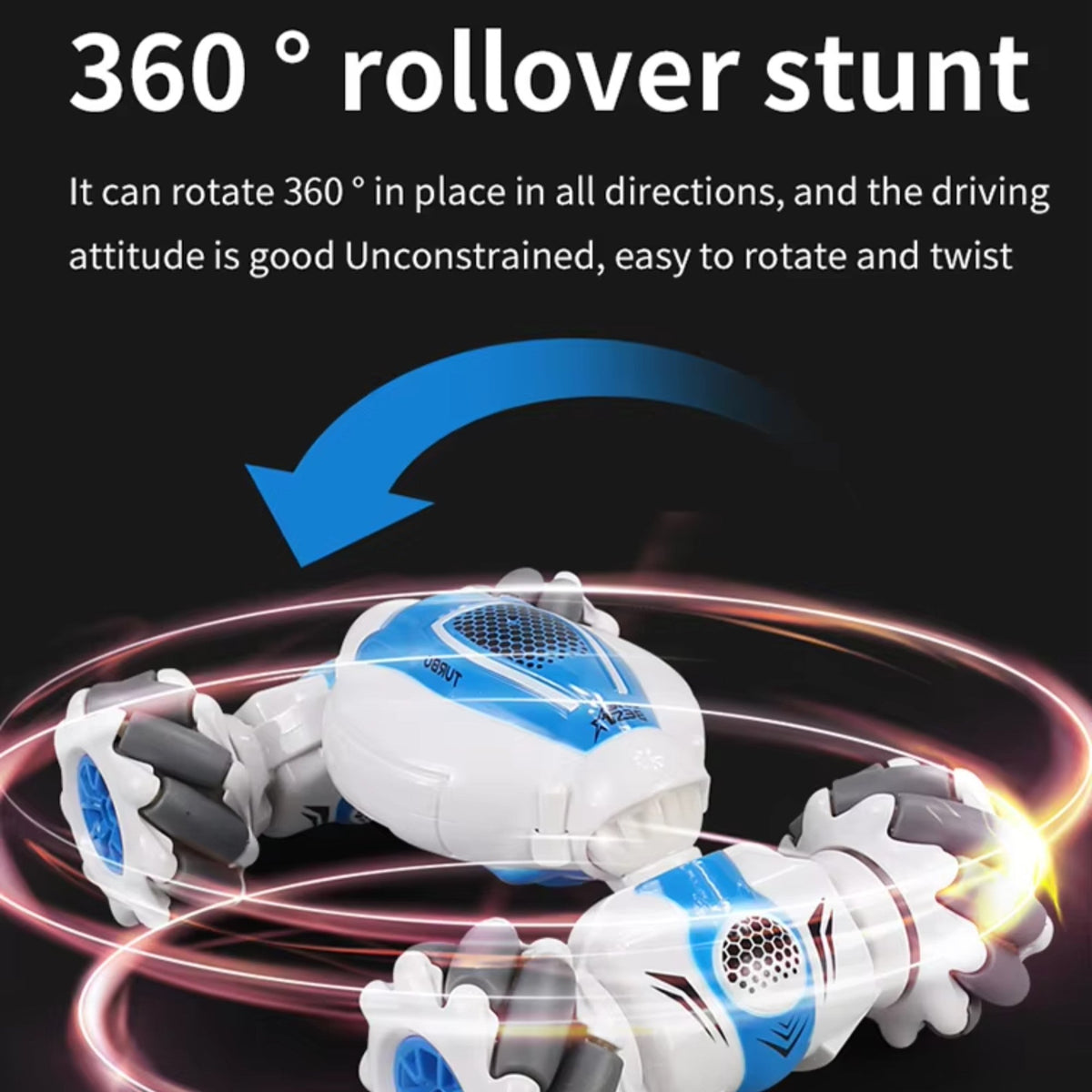 Kletshuts™ SpinningCar: 4WD Terrængående Dobbelt Kontrol Tilstand Stunt Spindende Bil