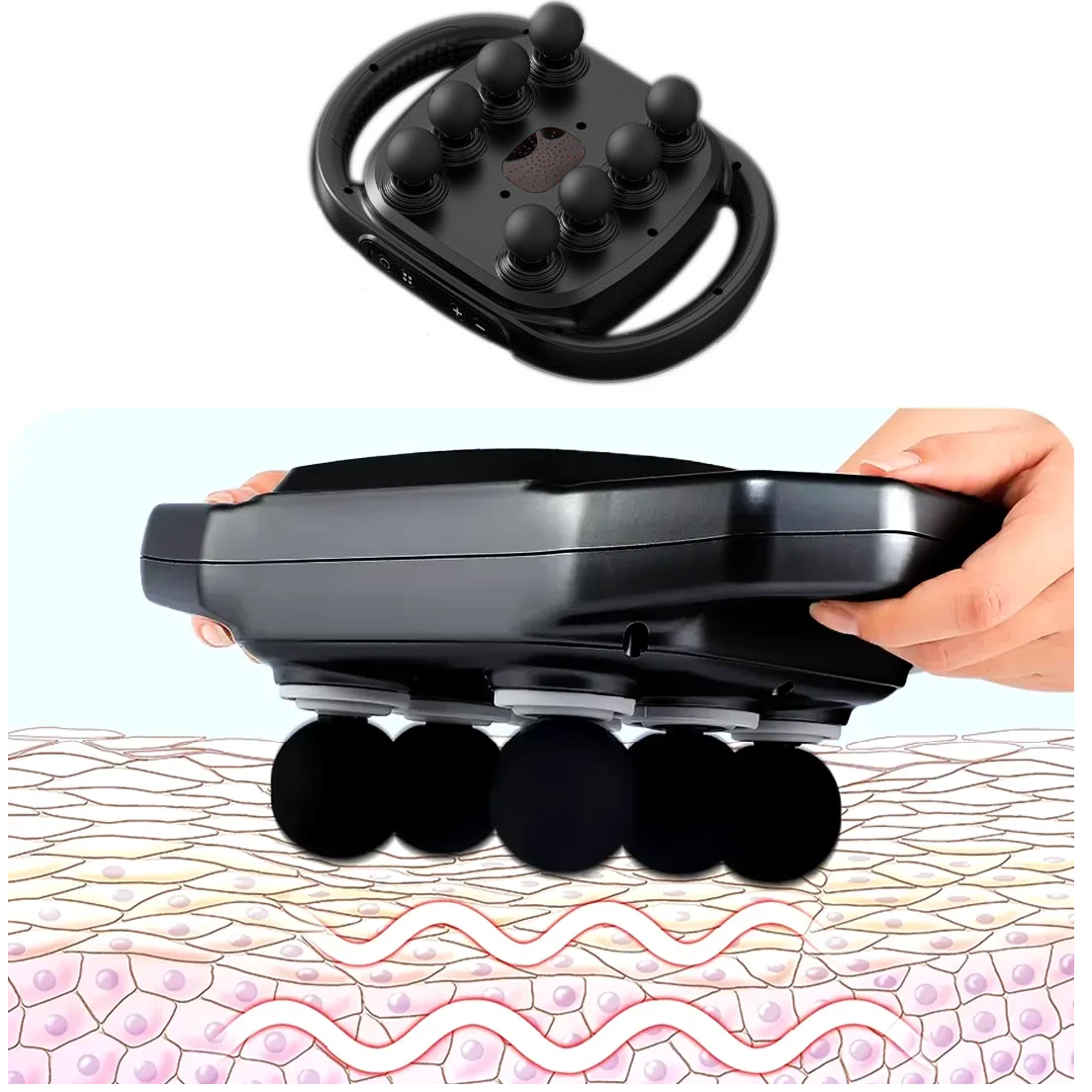 MuscleMassager: Multi Hoved Slagværk Dyb Væv Muskel Massager