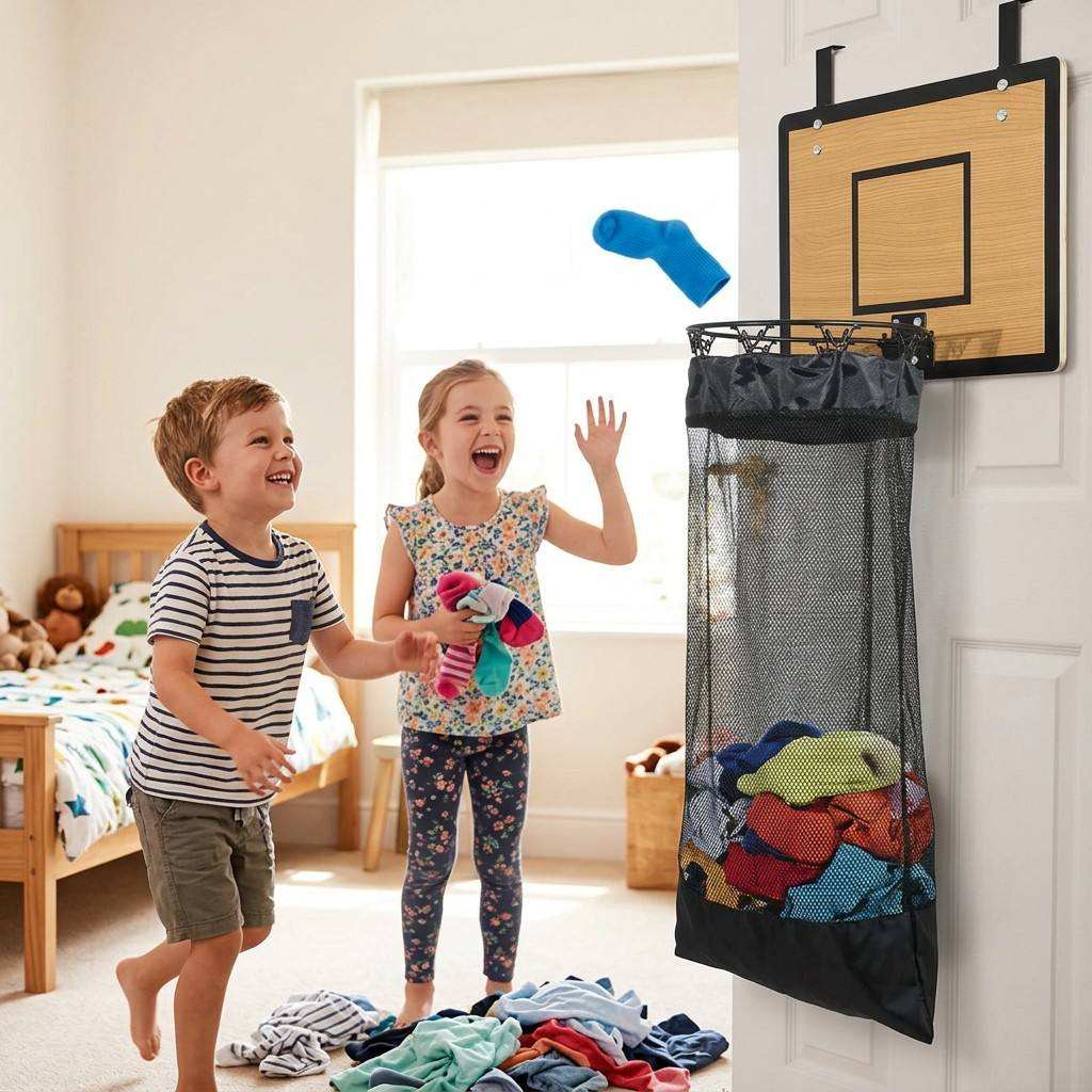 BasketballStorage - Hængende Basketball Tøj Og Vask Opbevarings Organizer