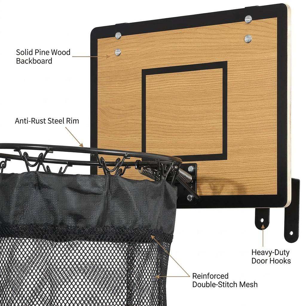 BasketballStorage - Hængende Basketball Tøj Og Vask Opbevarings Organizer