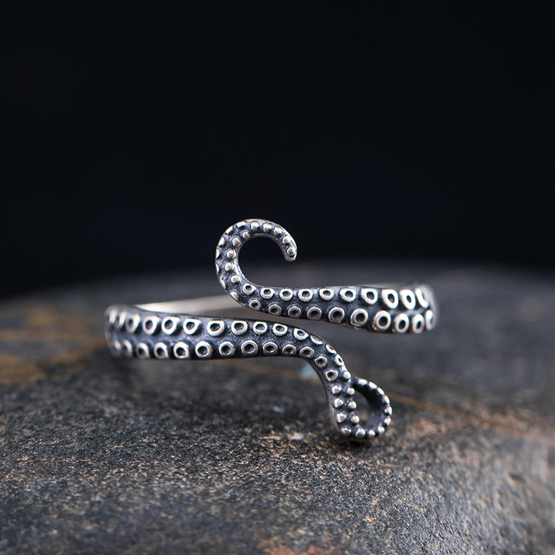 Jewelance™ OctopusRing 1+2 GRATIS: Justerbar Retro Blæksprutte Mode Ring