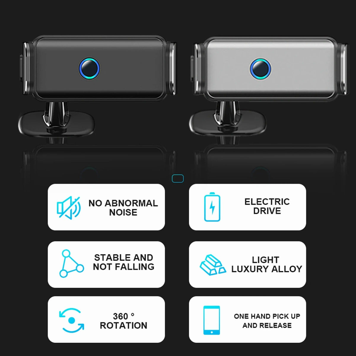 Holder360° PhoneClamp: Automatisk Klemme Til Instrumentbræt Og Telefonholder Til Luftventil