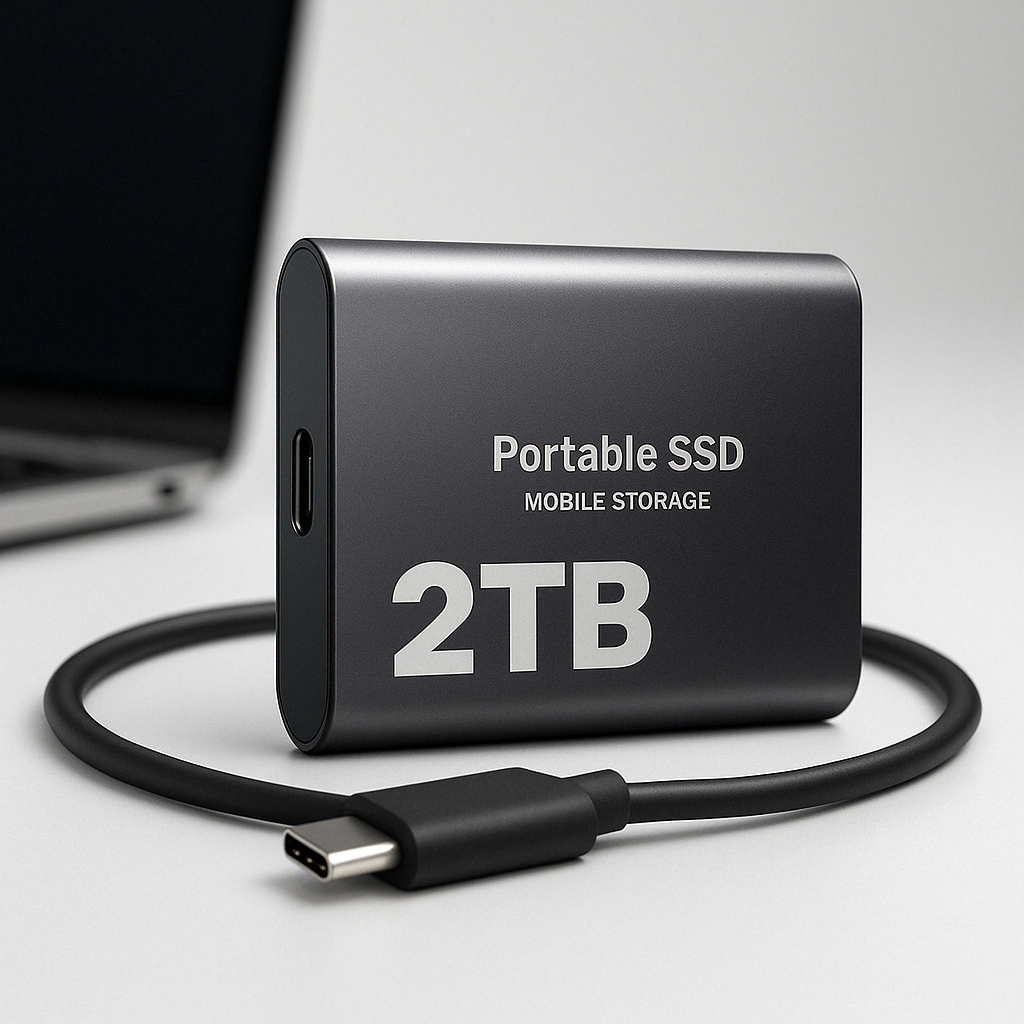 Ultrahurtig bærbar ekstern SSD-harddisk til pc'er og bærbare computere
