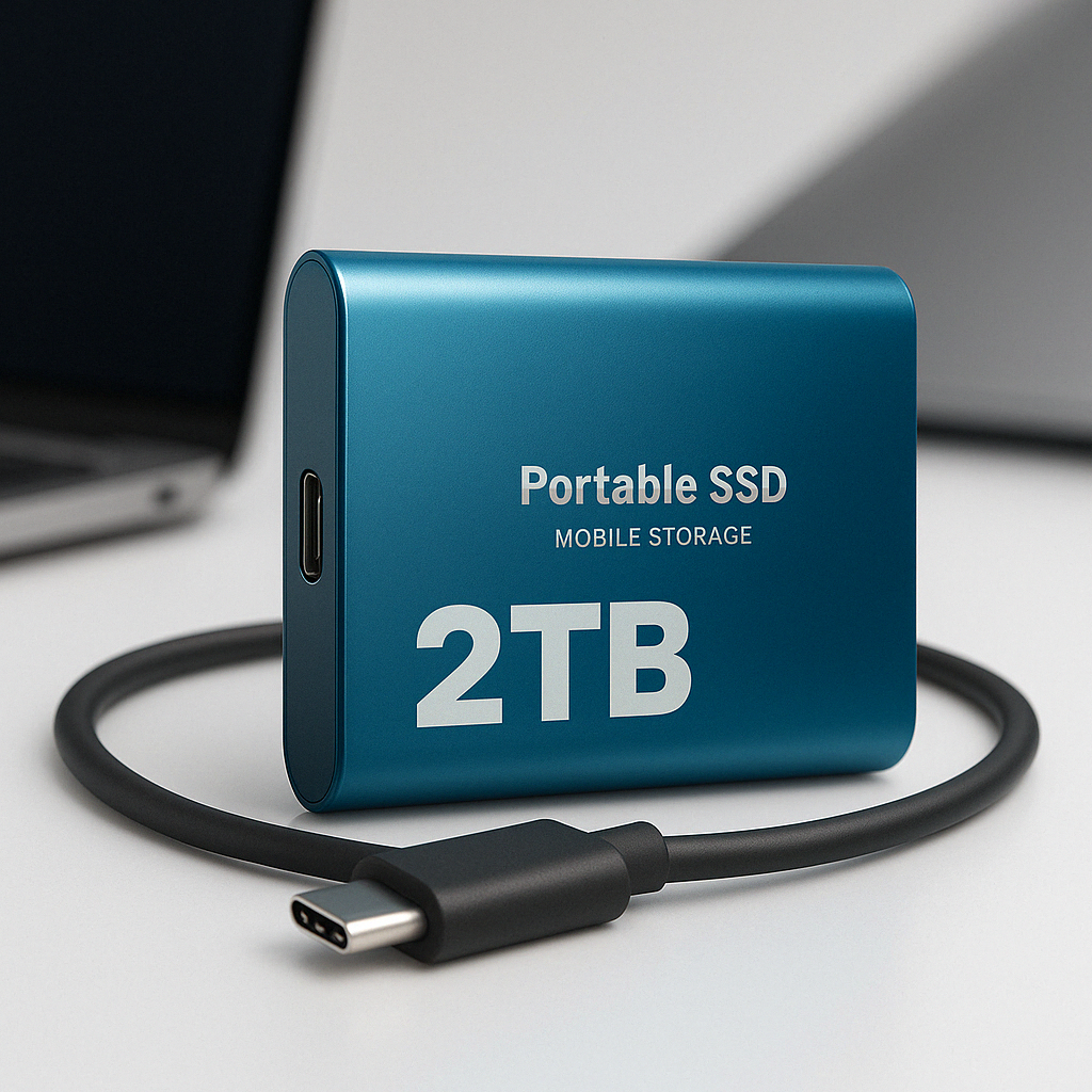 Ultrahurtig bærbar ekstern SSD-harddisk til pc'er og bærbare computere
