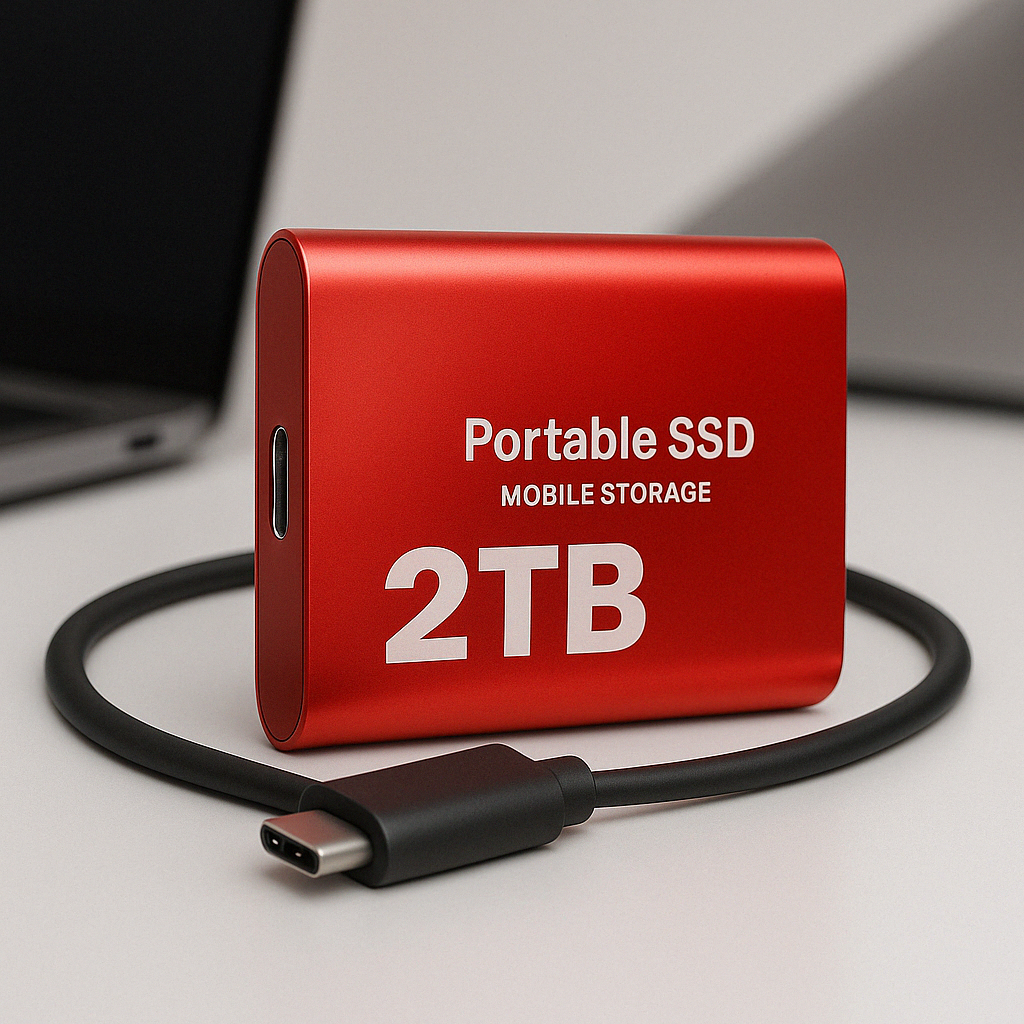 Ultrahurtig bærbar ekstern SSD-harddisk til pc'er og bærbare computere
