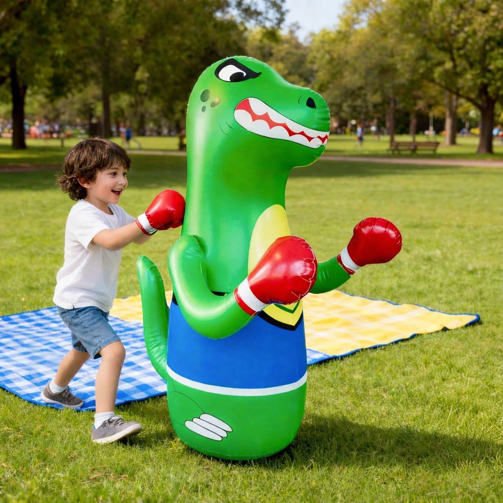 Kletshuts™ DinosaurPunch: Oppustelig Aktiv Leg Dinosaur Punching Legetøj
