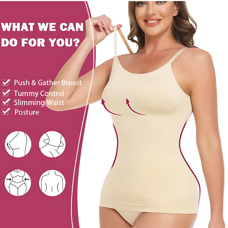Icone™ ShapingTop 1+1 GRATIS: Heldagsformende Camisole-Top Med Sømløs Slank Pasform