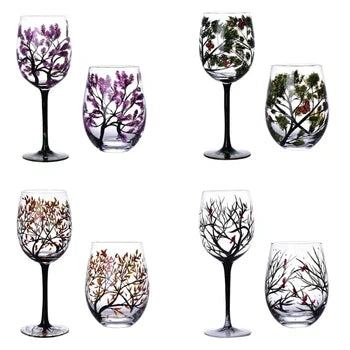 SeasonsGlass - Fire  Årstider Træ Vin Glas
