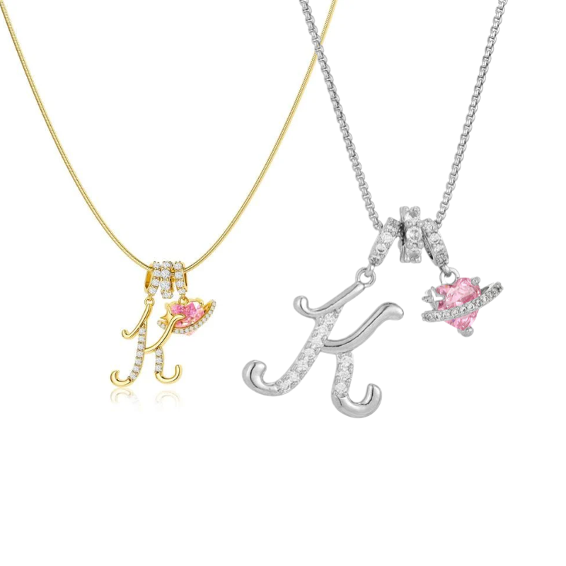 Jewelance™ PendantNecklace 1+1 GRATIS - Elegant Initial Vedhæng Mode Halskæde