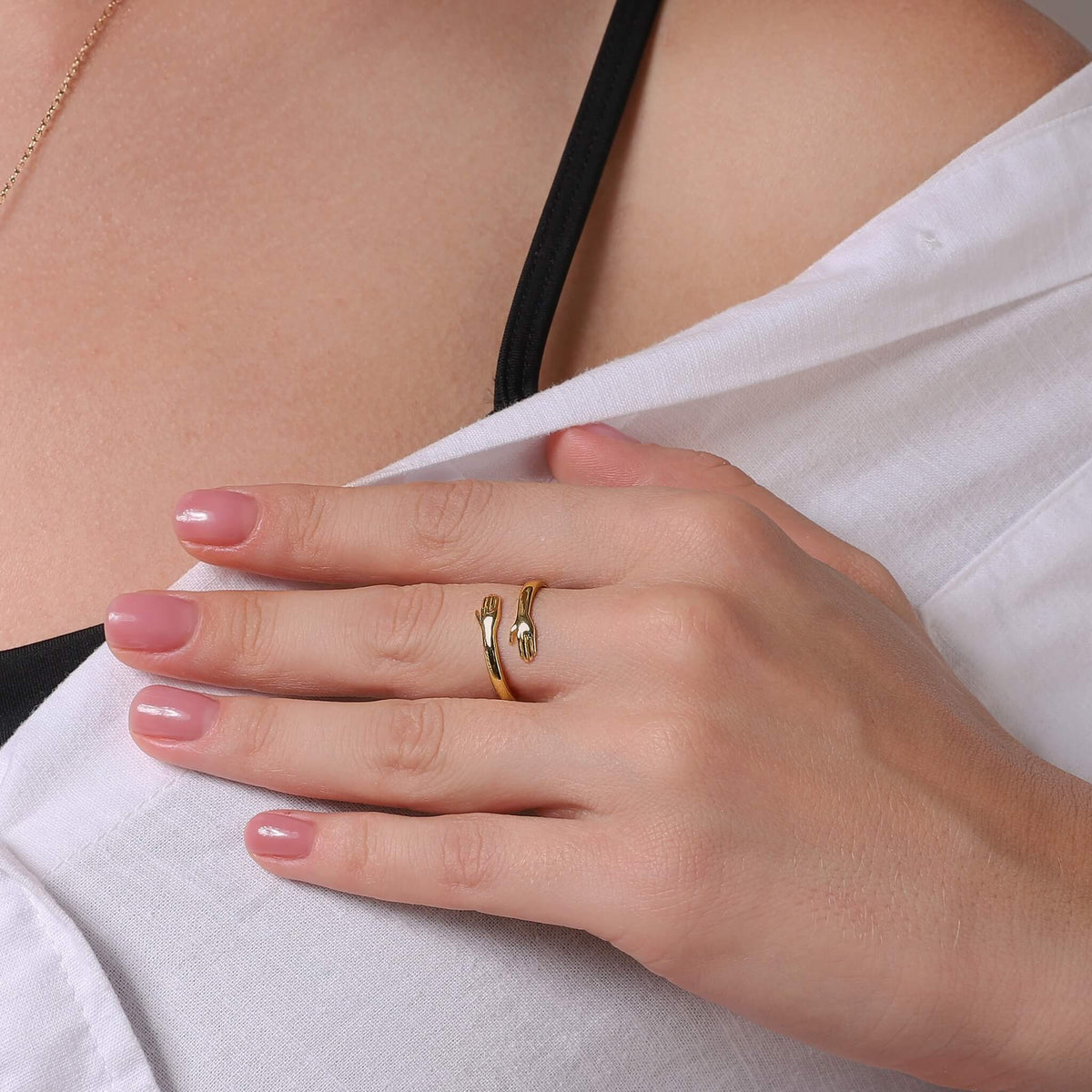 Jewelance™ HugRing 1+1 GRATIS: Justerbar Krammer Stil Promise Ring