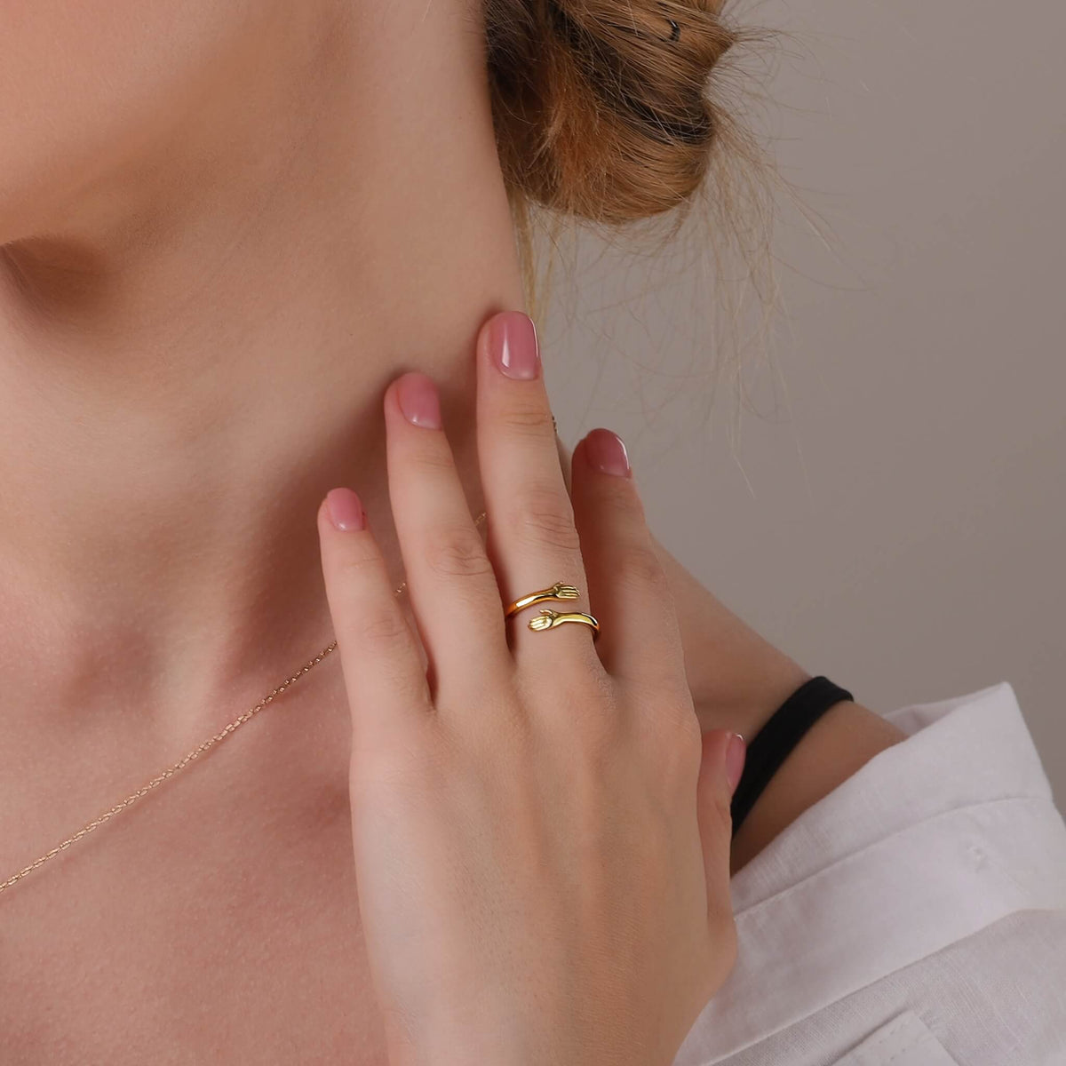 Jewelance™ HugRing 1+1 GRATIS: Justerbar Krammer Stil Promise Ring