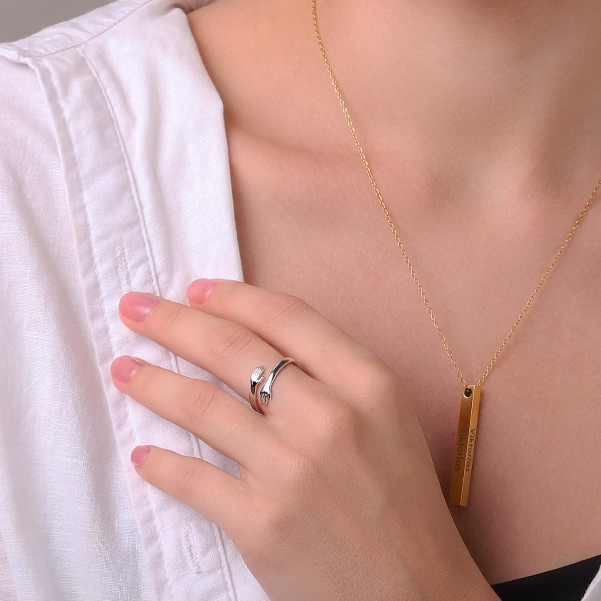 Jewelance™ HugRing 1+1 GRATIS: Justerbar Krammer Stil Promise Ring