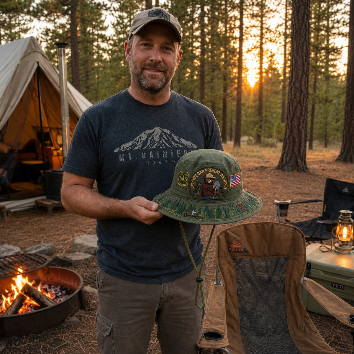 Icone™ BoonieHat - Komfortabel Udendørs Eventyr Boonie Hat Med Trykt Design