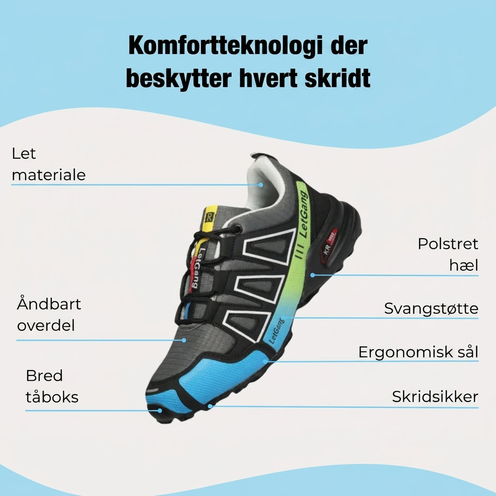 LetGang Grøn – Ergonomiske komfortsko i grøn