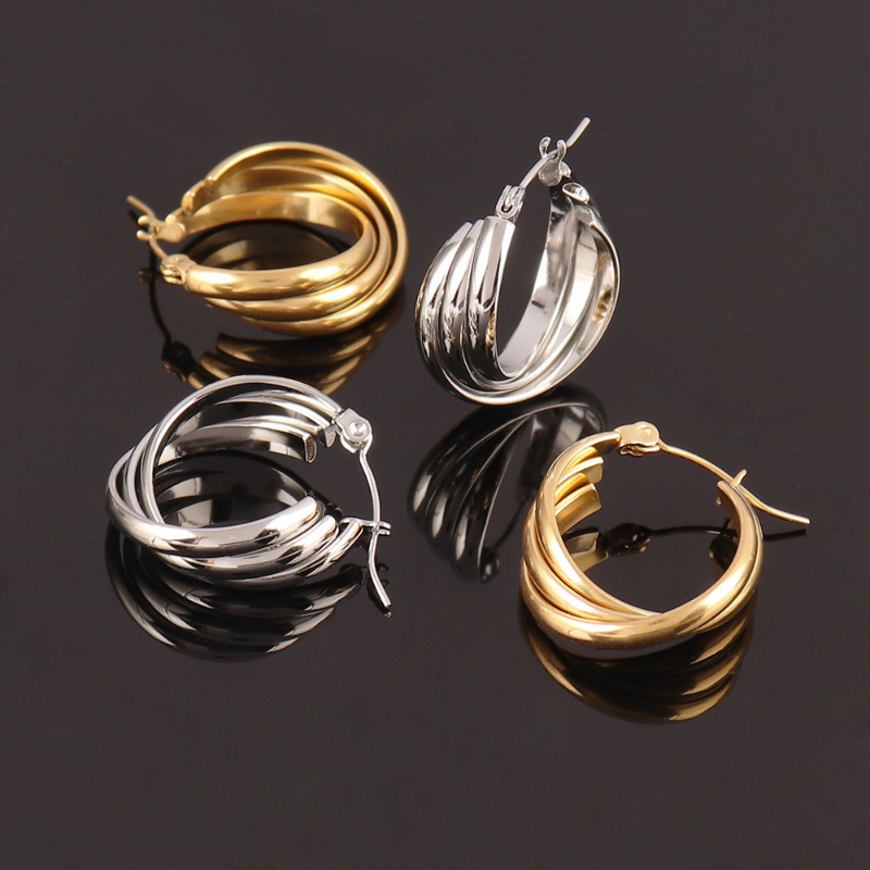 Jewelance™ LuxeHoops 1+1 GRATIS: Luksuriøse Minimalistiske Elegante Mode Hoops Øreringe