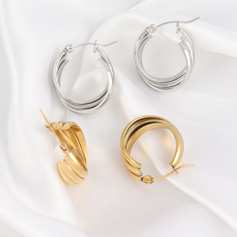 Jewelance™ LuxeHoops 1+1 GRATIS: Luksuriøse Minimalistiske Elegante Mode Hoops Øreringe