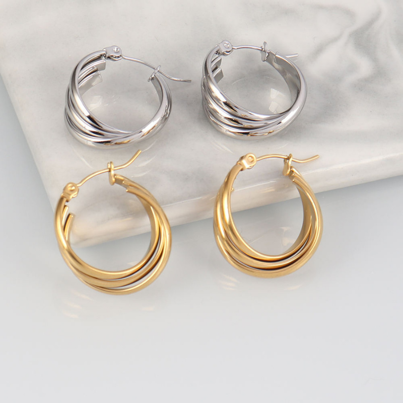 Jewelance™ LuxeHoops 1+1 GRATIS: Luksuriøse Minimalistiske Elegante Mode Hoops Øreringe