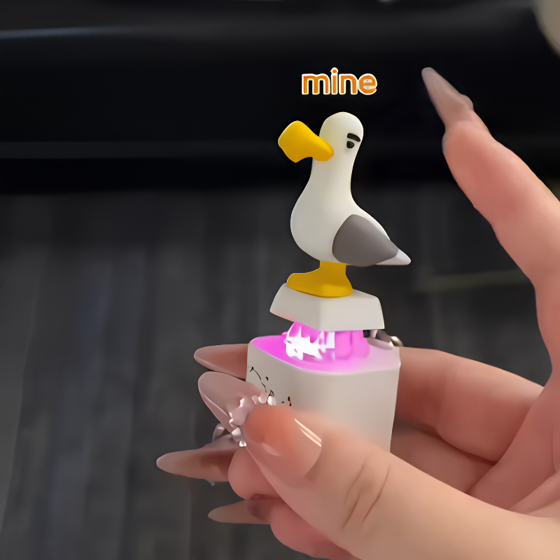 Kletshuts™ SeagullKeychain 1+1 GRATIS - Måge Lydknap Legetøj Nøglering