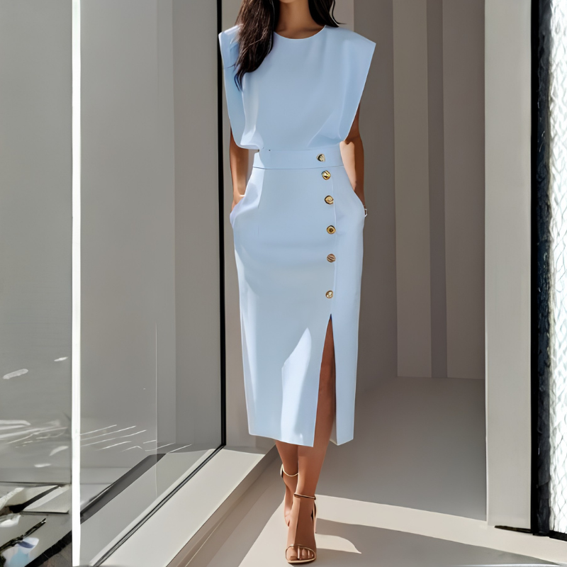 Icone™ PencilDress - Klassisk Midi Slids Blyant Kjole