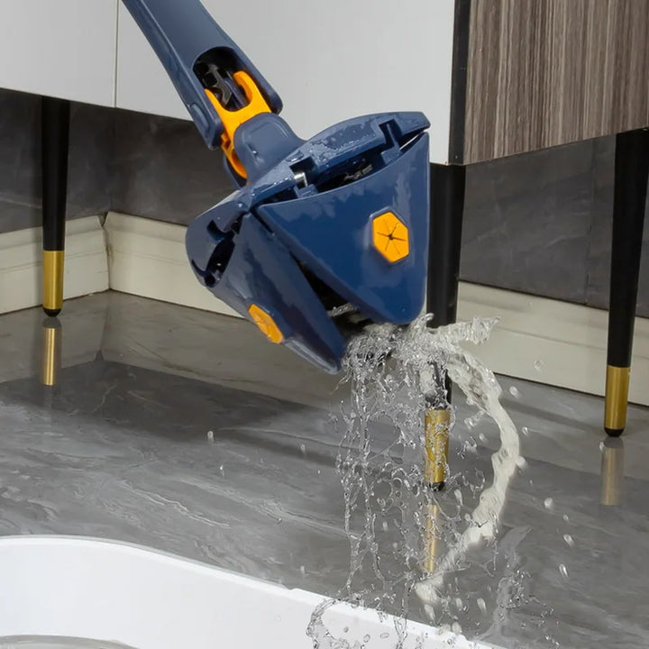 Cleaner Pro° TriangleMop: Lang Håndtag Justerbar Trekant 360 Rengøring Moppe