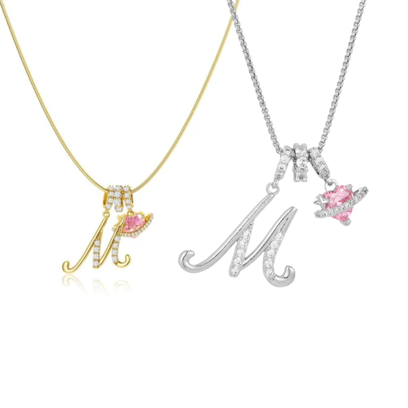 Jewelance™ PendantNecklace 1+1 GRATIS - Elegant Initial Vedhæng Mode Halskæde