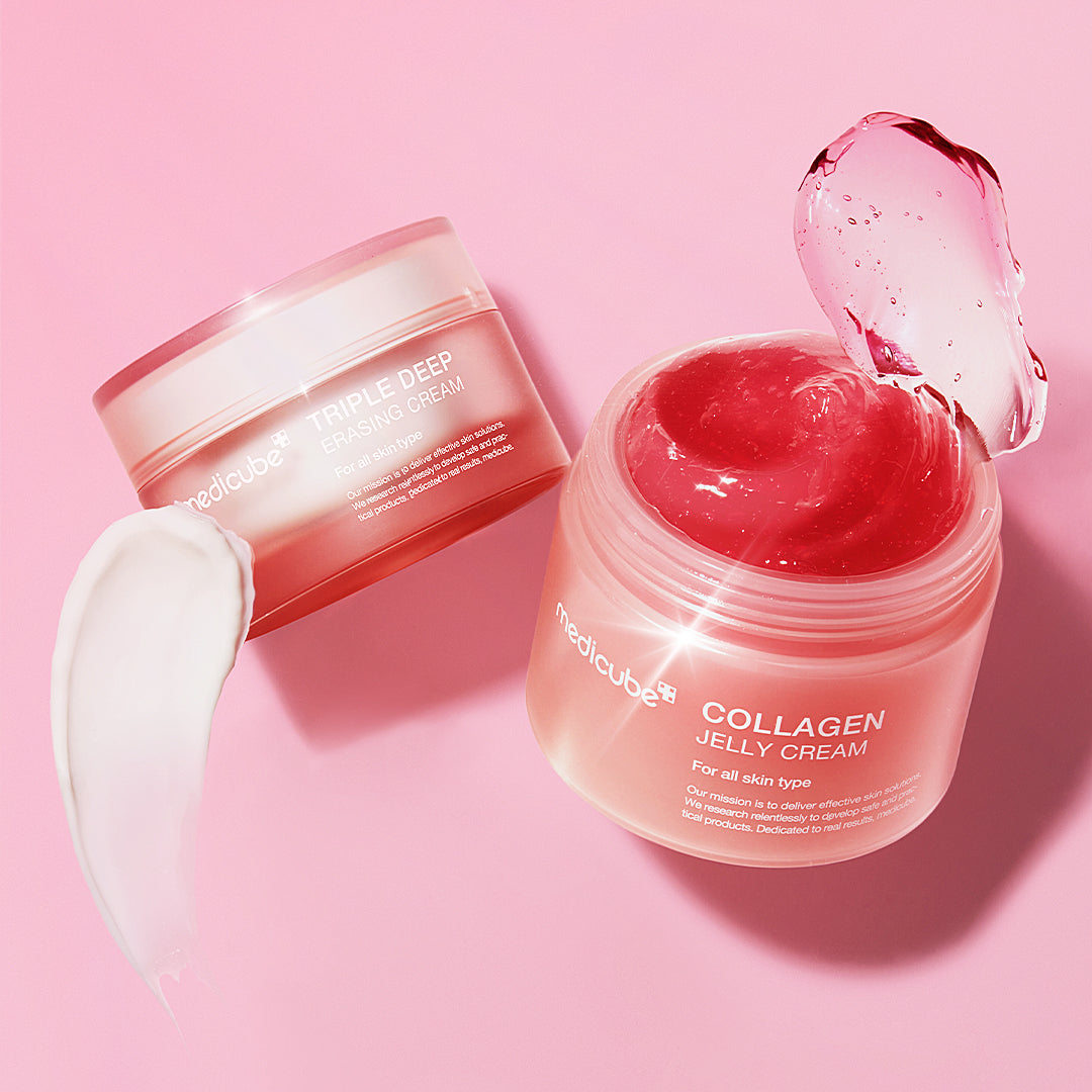 Sæt med gelcreme og kollagencreme til fugt og fasthed, 110 ml og 50 ml