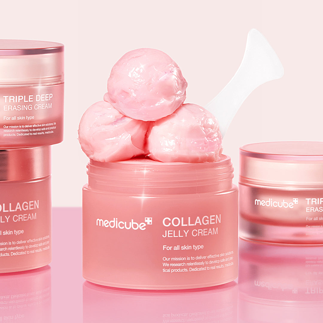 Sæt med gelcreme og kollagencreme til fugt og fasthed, 110 ml og 50 ml