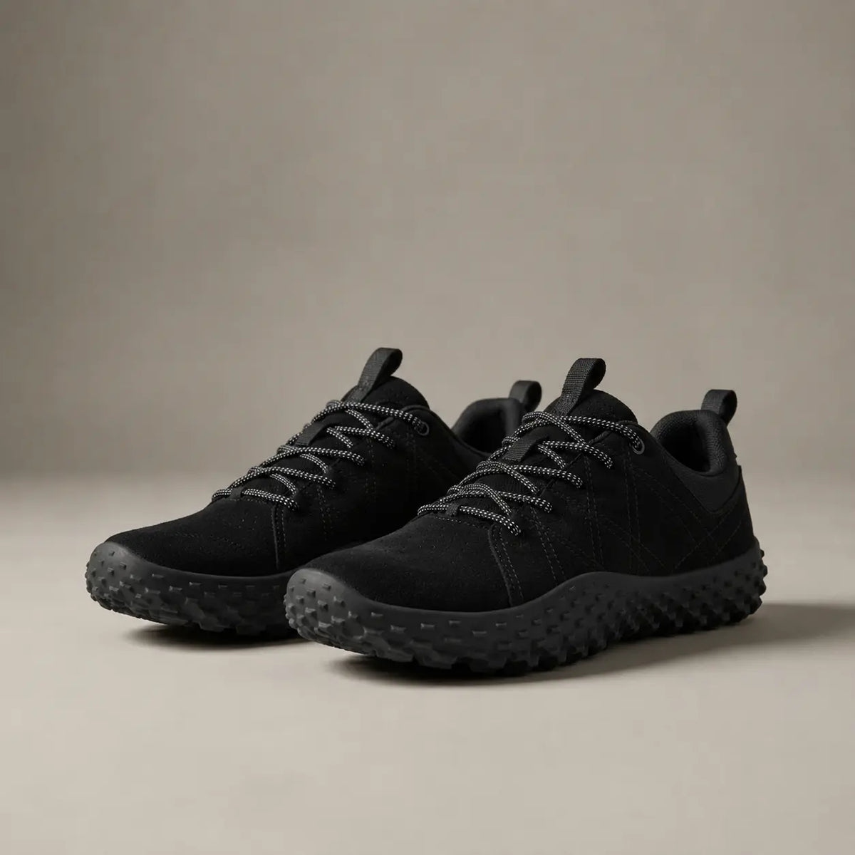 Ortopædiske barfodsvandresneakers i ruskind med bred tåboks – unisex