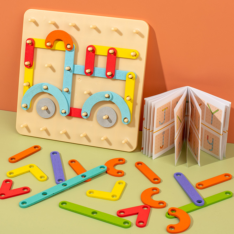 Kletshuts™ PuzzleBoard - Montessori Træpuslespil Plade Sæt