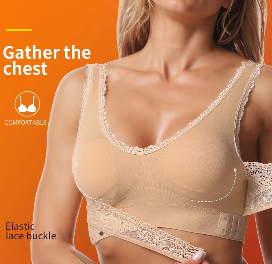 Icone™ LaceBra: Wire Fri Front Kryds Blonder Løft BH