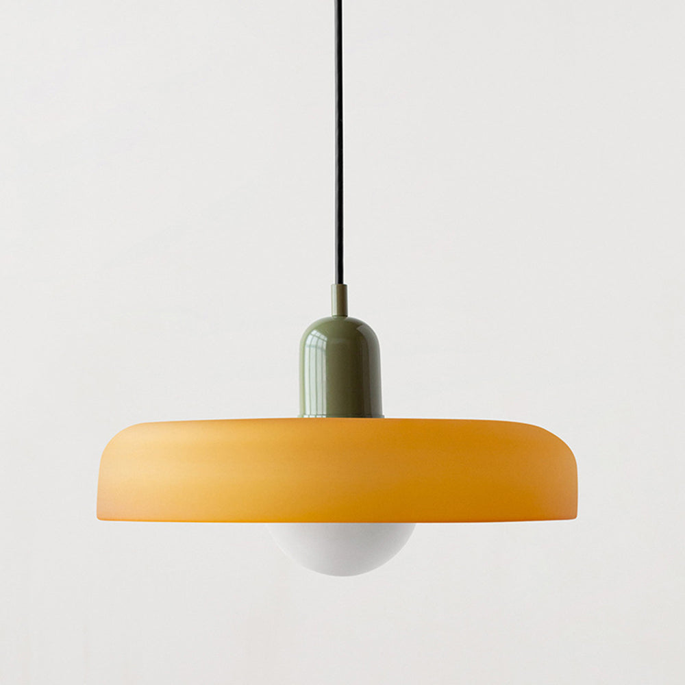 Bauhaus-pendel i farvet glas – design
