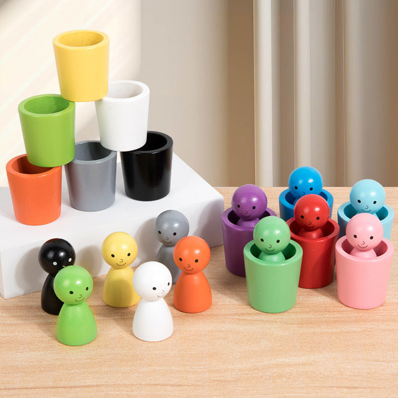 Kletshuts™ SortingCups: Pædagogisk Børn Farvelægning Sortering Kopperne Og Figur Spil