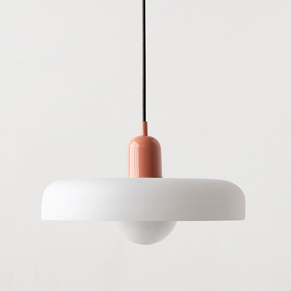 Bauhaus-pendel i farvet glas – design