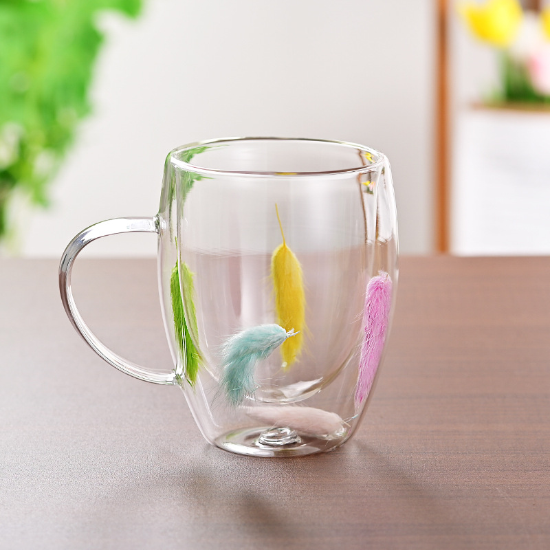 CrystalMug - Dobbelt Lagdelt Kreativ Glas Krus