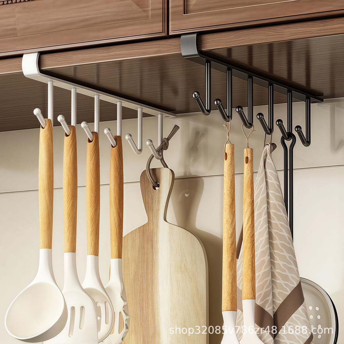 GlideHold® ShelfHooks 1+1 GRATIS: Hylde Ophængende Stativkroge Til Køkken Og Klædeskab
