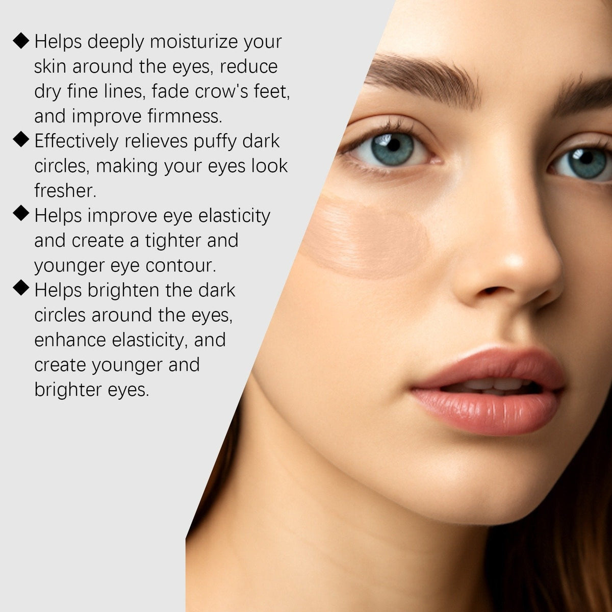 EyeCream 1+1 GRATIS: Hydrerende Opstrammende Anti-Mørke Rande Øjen Creme Serum