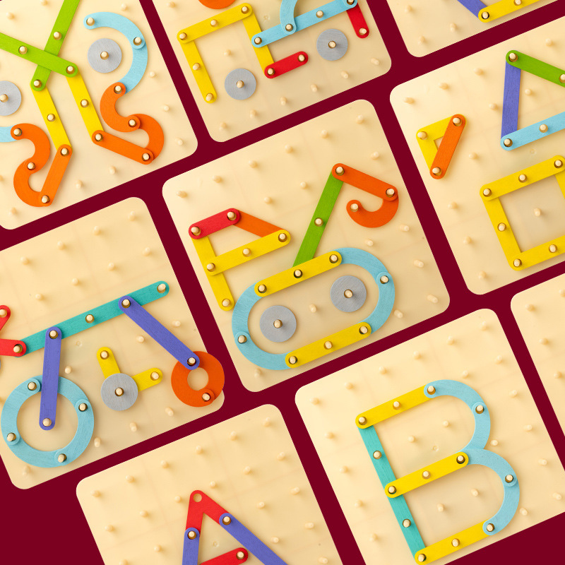 Kletshuts™ PuzzleBoard - Montessori Træpuslespil Plade Sæt