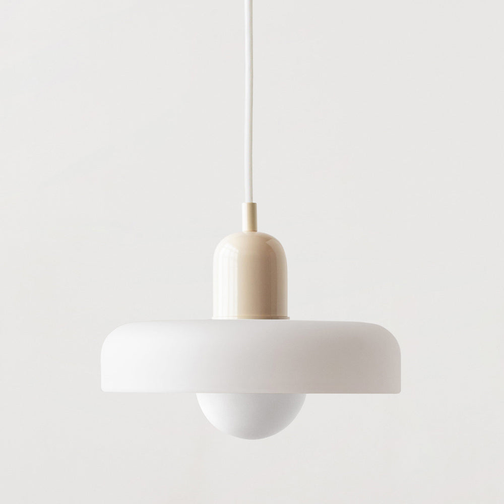 Bauhaus-pendel i farvet glas – design