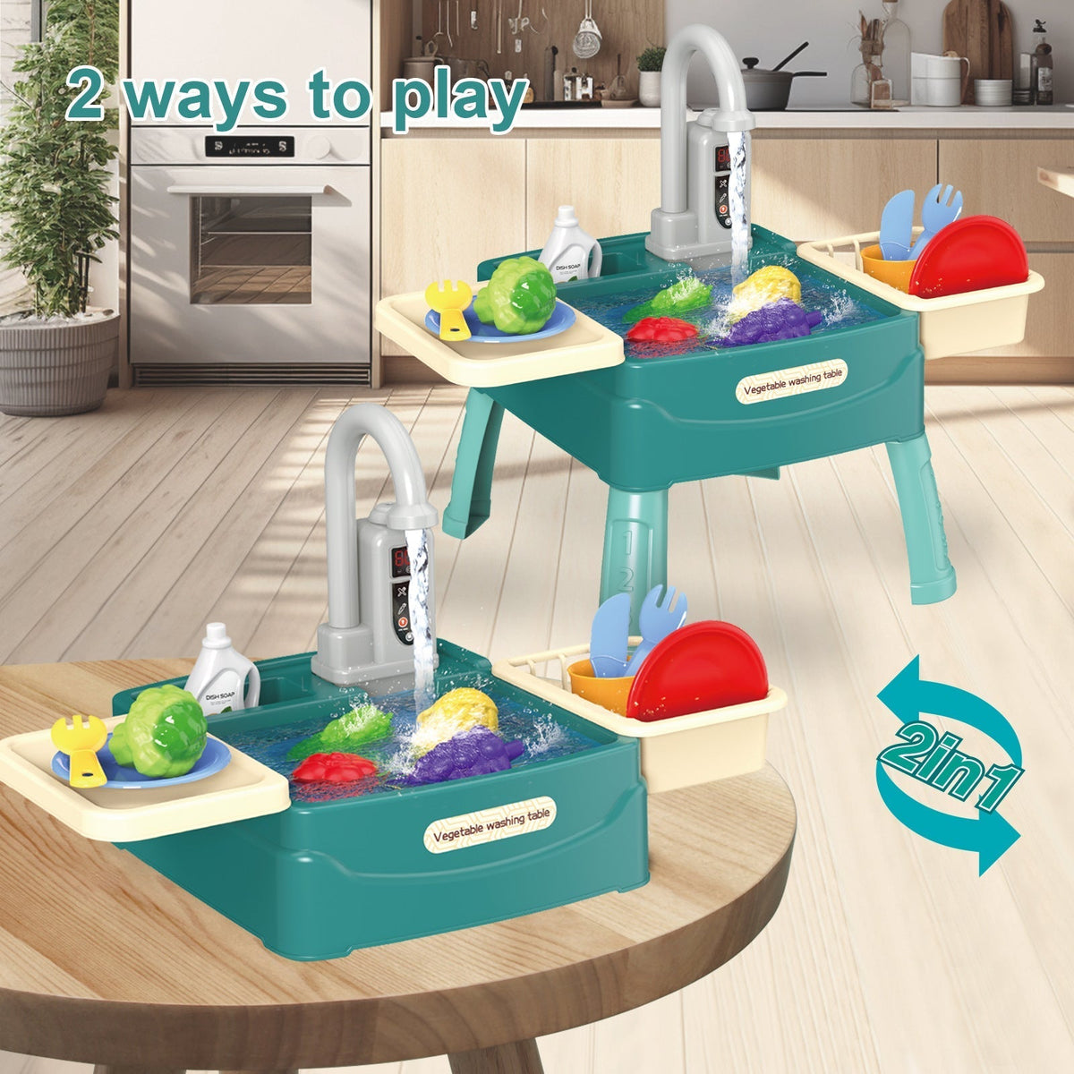 Kletshuts™ KitchenToy: Interaktiv Børn Køkken Leg Legetøj Sæt