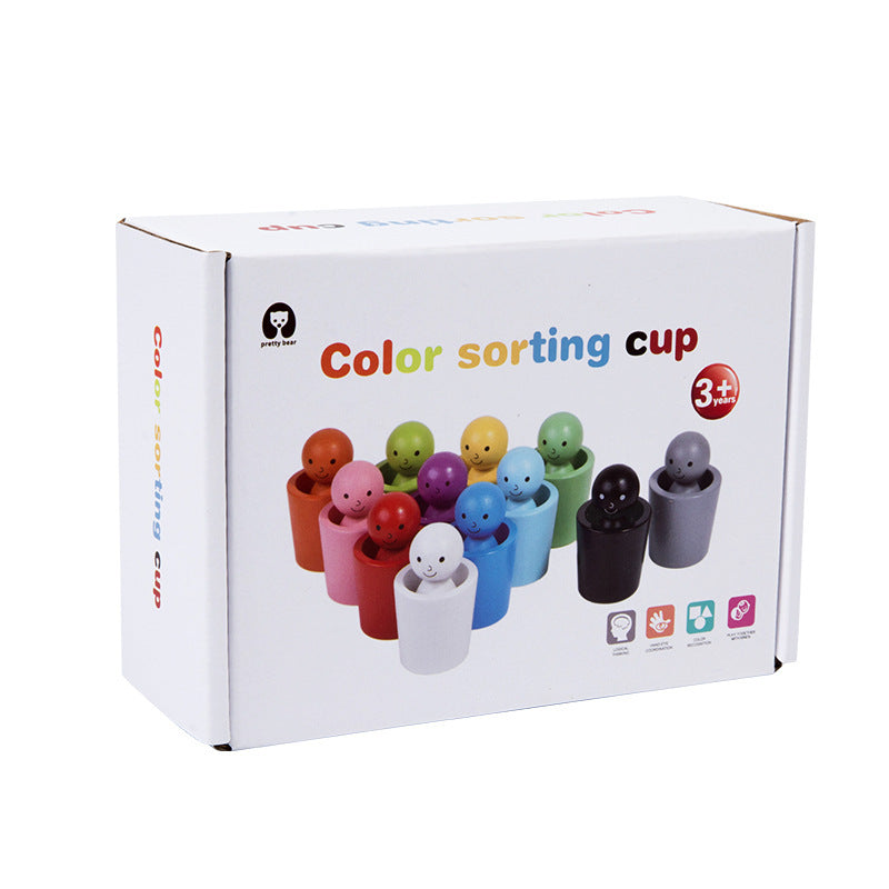 Kletshuts™ SortingCups: Pædagogisk Børn Farvelægning Sortering Kopperne Og Figur Spil