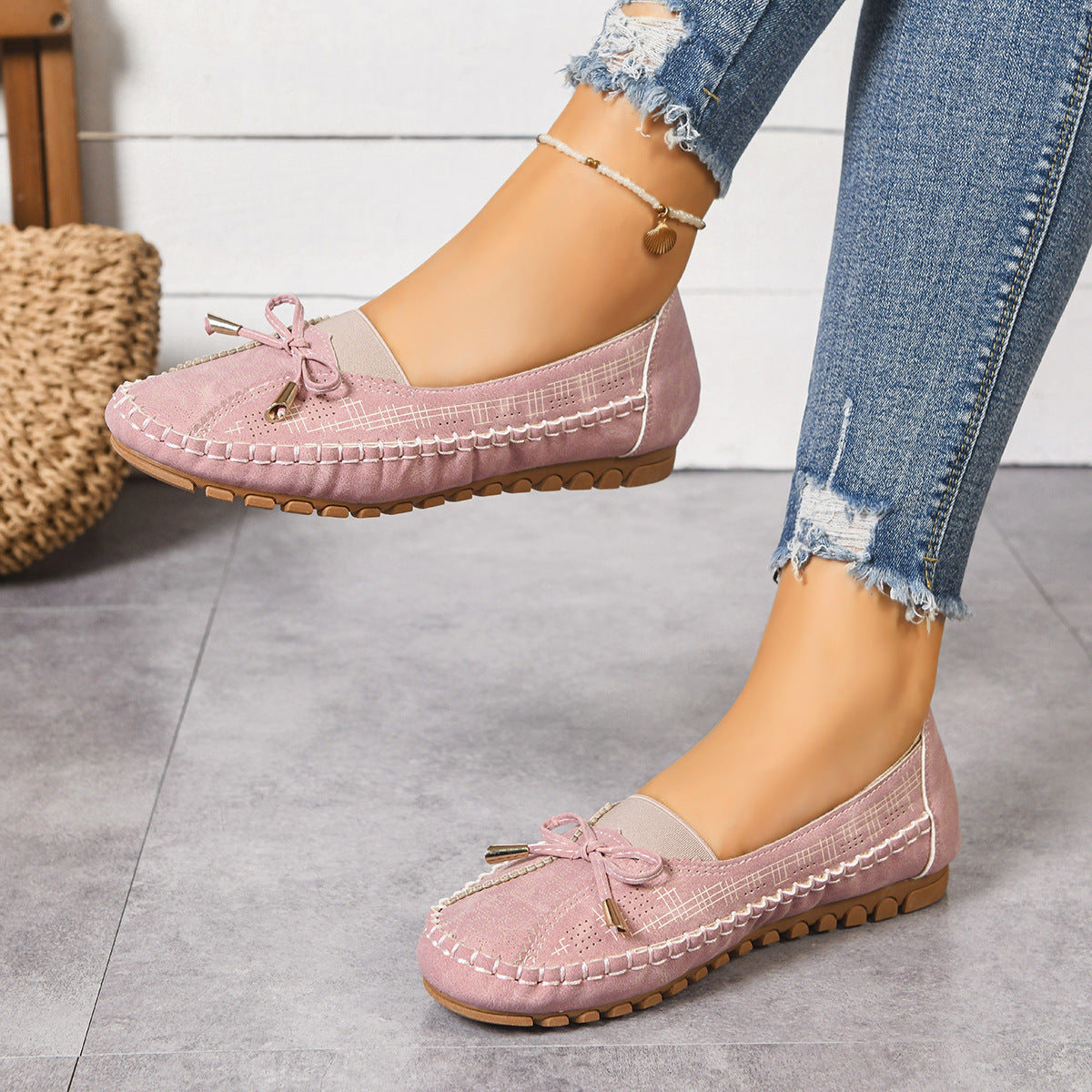 Ortopædiske slip-on loafers til damer med bred pasform