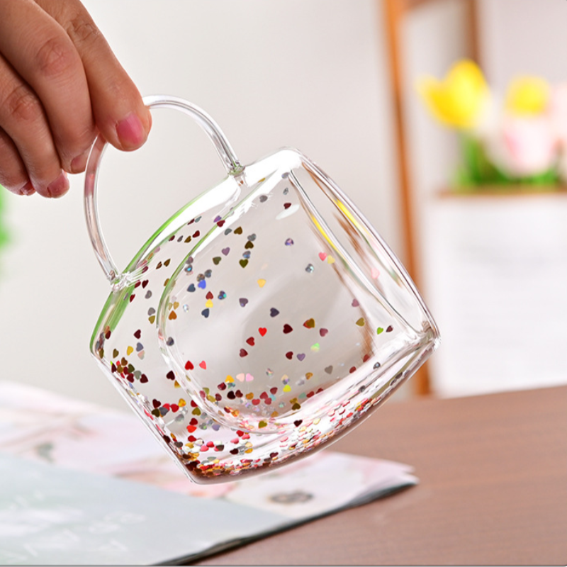 CrystalMug - Dobbelt Lagdelt Kreativ Glas Krus