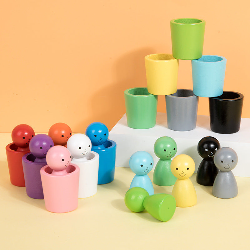 Kletshuts™ SortingCups: Pædagogisk Børn Farvelægning Sortering Kopperne Og Figur Spil