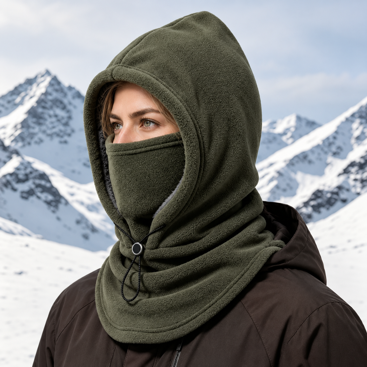 Icone™ WinterHood - Justerbar Pasform Komfortabel Vinter Ansigtsovertæk Og Hætte