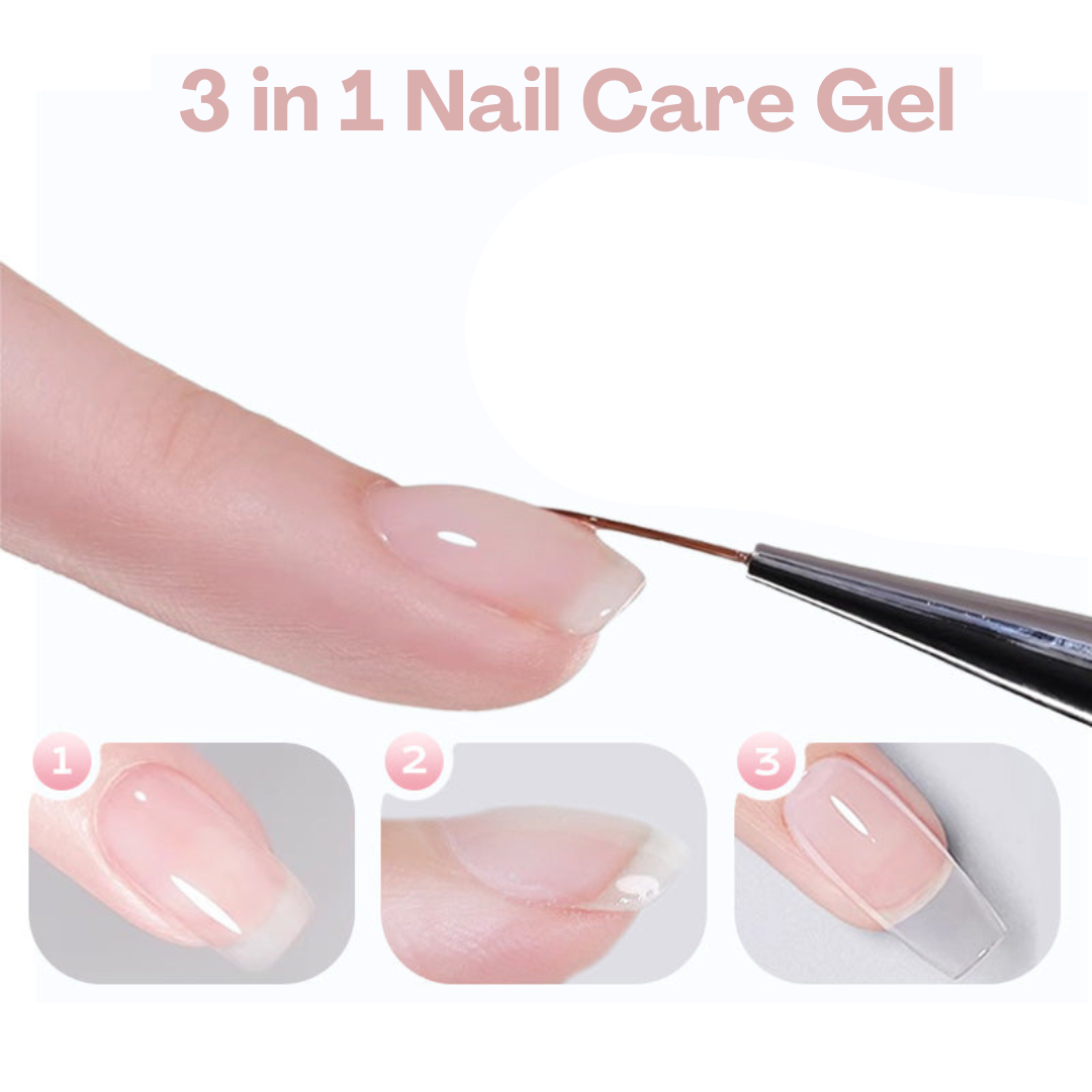 NailClear 1+1 GRATIS - 3 I 1 Transparent Professionel Neglekonstruktionsgel